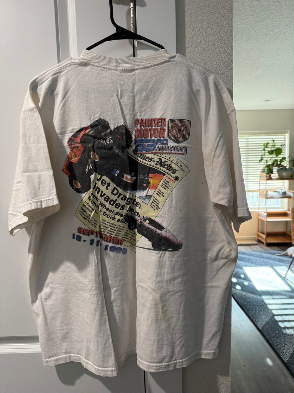 Vintage 1990’s White Graphic Monster Truck Event T-Shirt